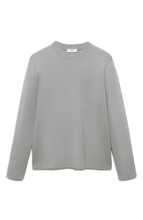 Shop Mango Regular Fit Fine Knit Sweater In Grey