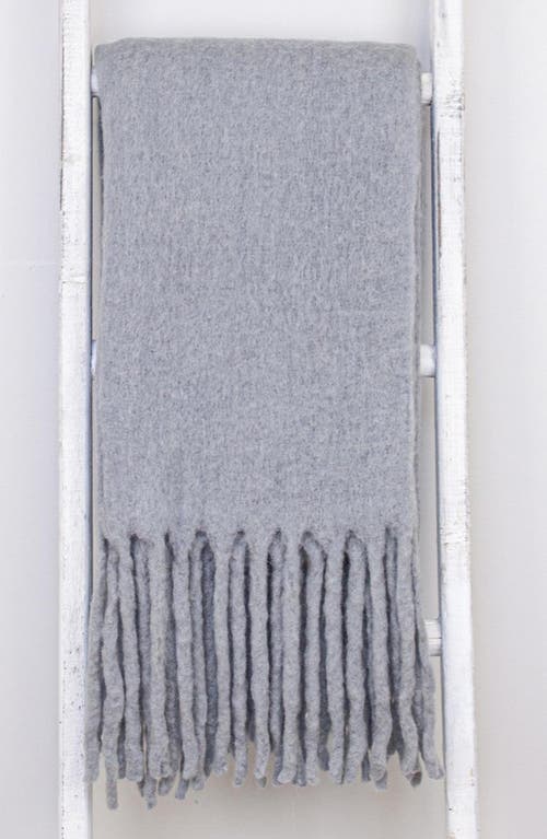 Parkland Collection Nagar Fringe Throw Blanket In Gray