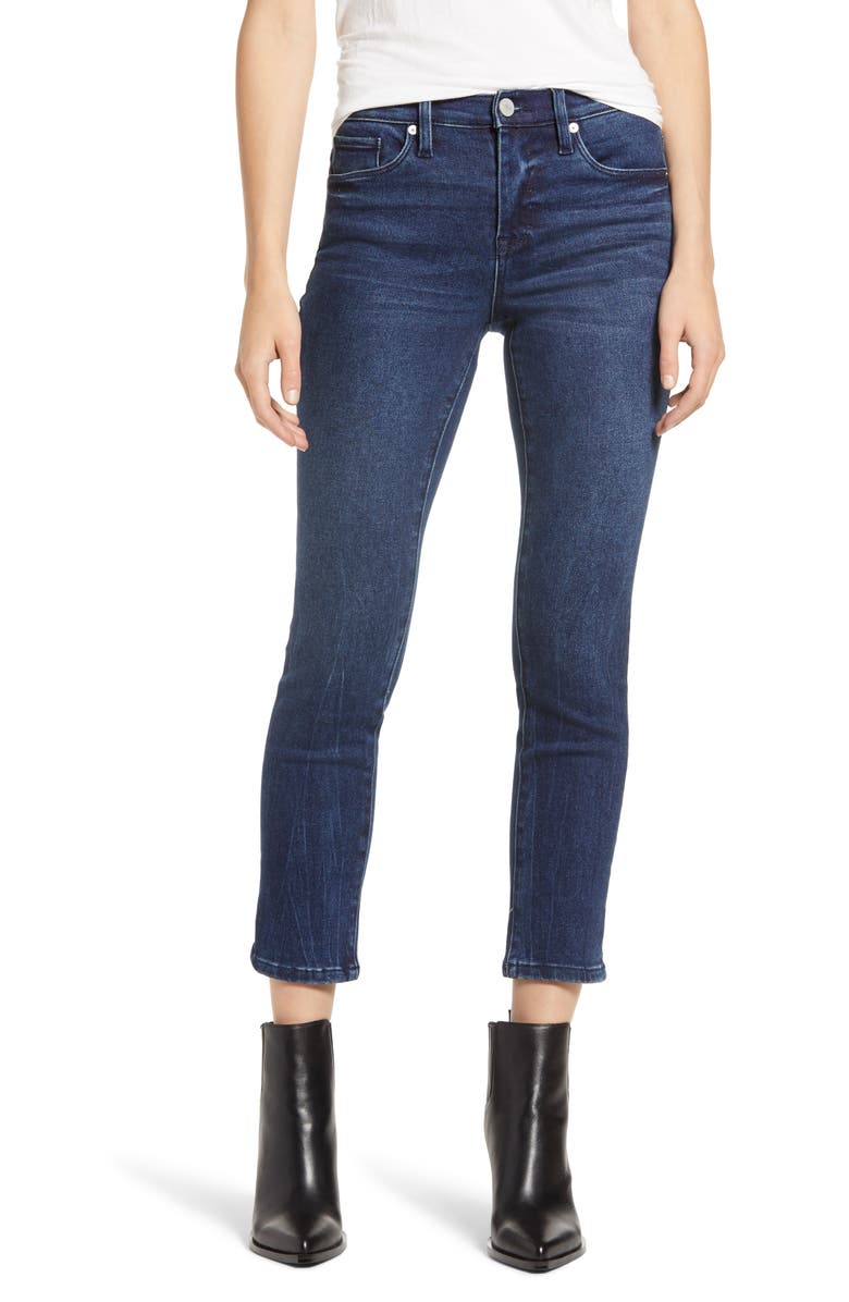 BLANKNYC Madison High Waist Crop Straight Leg Jeans, Main, color, INTO THE BLUE