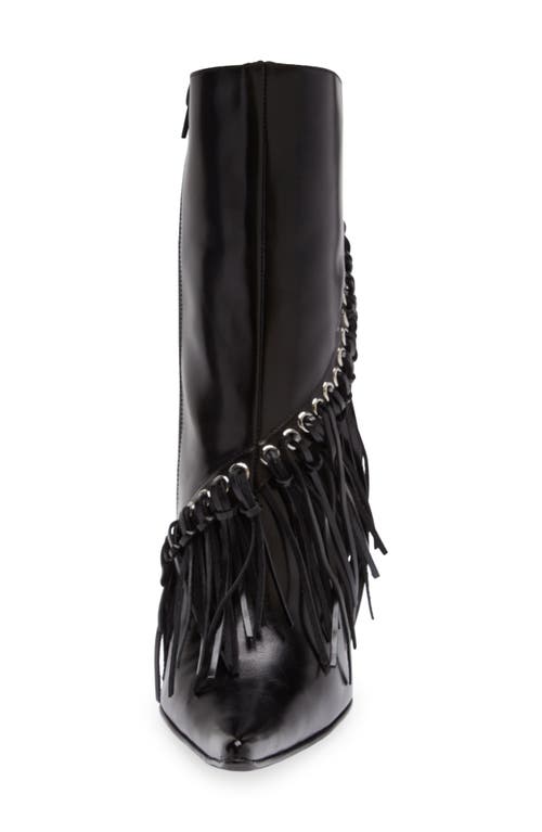 Shop Jeffrey Campbell Benefits Fringe Pointed Toe Boot In Black