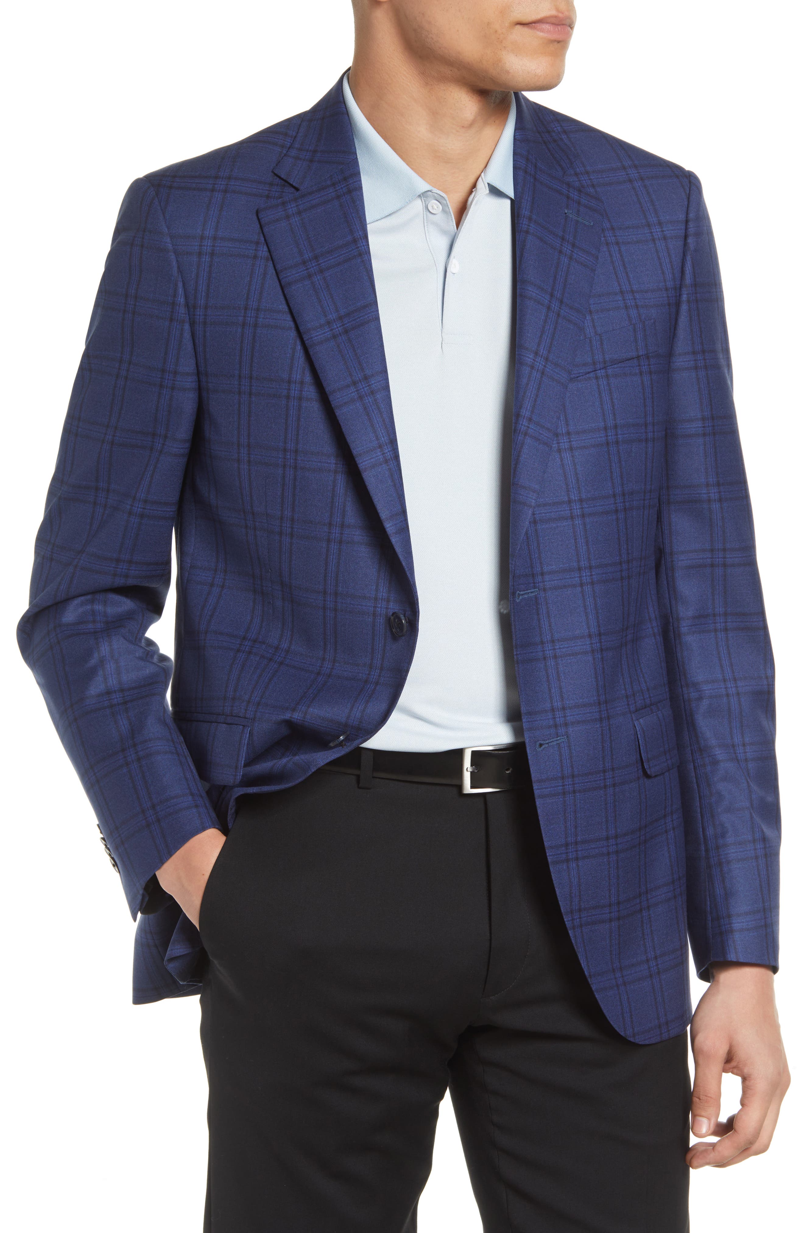 plaid wool sport coat