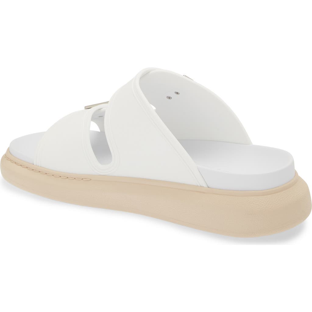 Alexander Mcqueen Hybrid Slide In Ivory/oat/silver