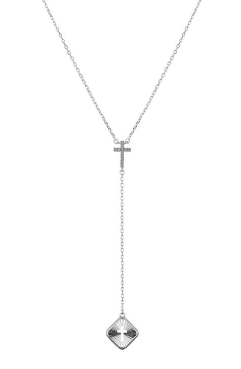 Cross CZ Pendant Necklace