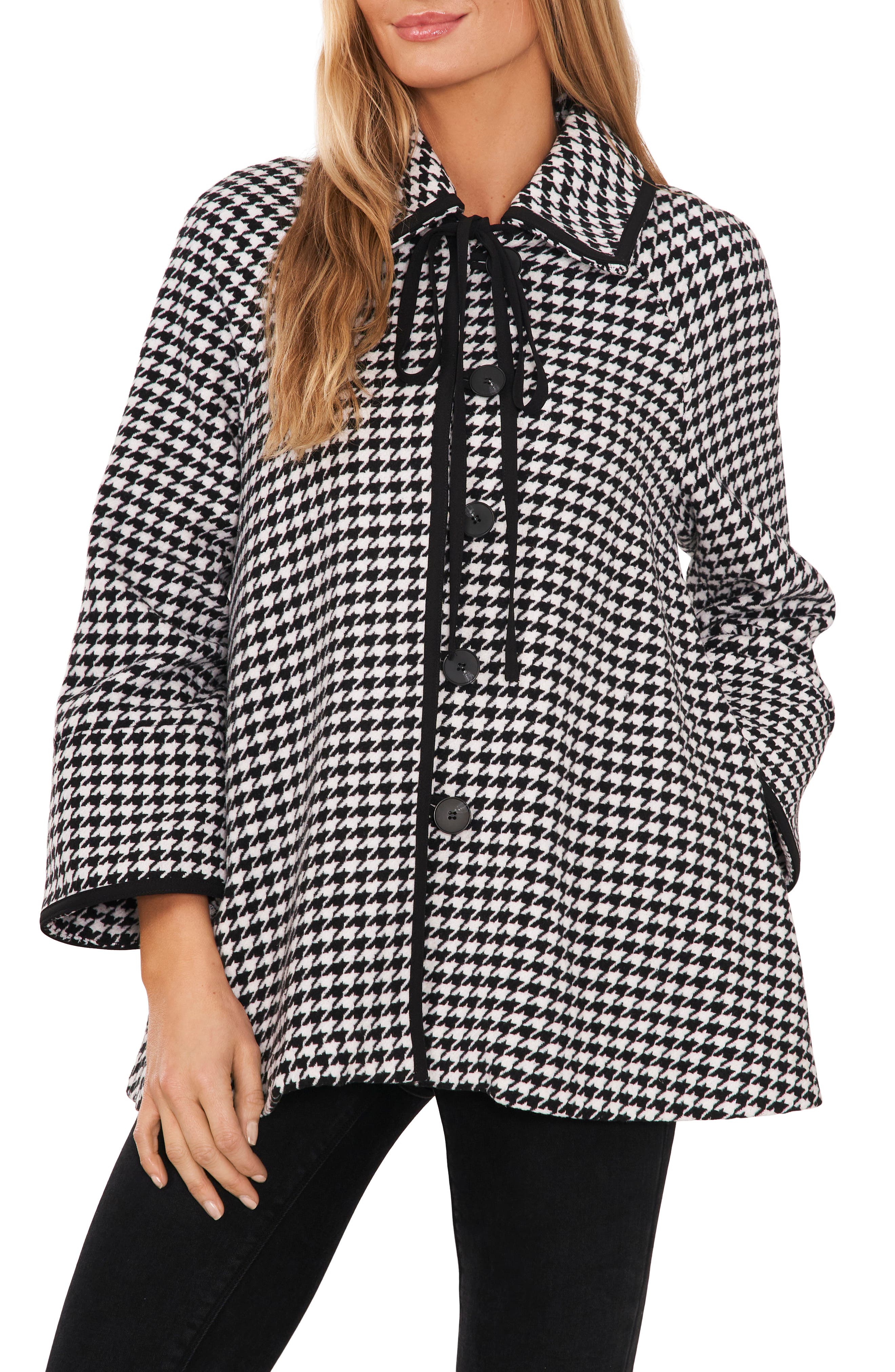 ☆大人気の商品☆ CLANE(クラネ) コート MIX HOUNDSTOOTH CAPE COAT