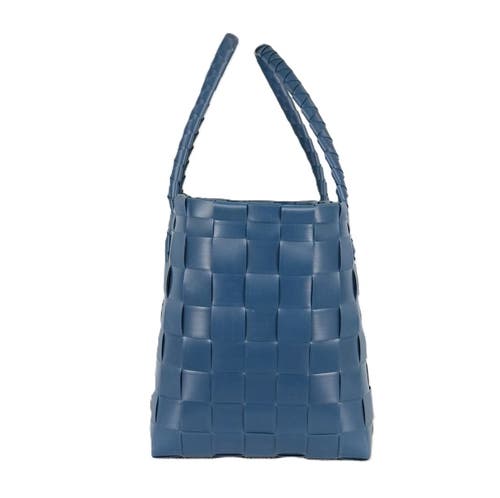 Shop Handed By Paris Recycled Plastic Tote Bag In Ocean Blue