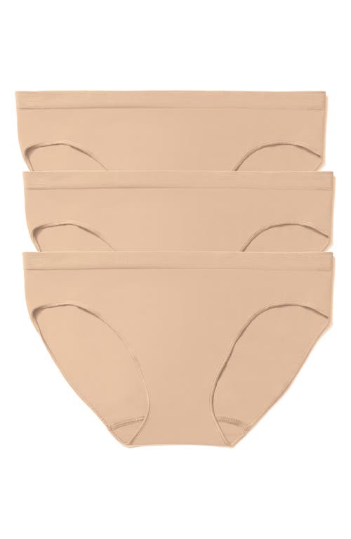 3-Pack Mid Rise Seamless Maternity Panties in Butterscotch