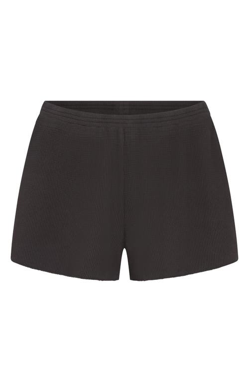 Shop Skims Waffle Shorts In Ash