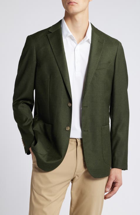 Green wool blazer mens best sale