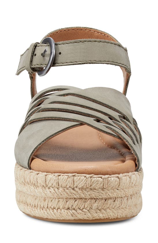 Shop Earth ® Hilda Espadrille Platform Sandal In Dark Green