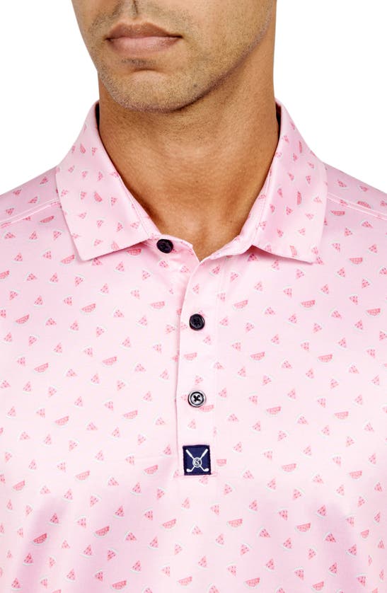 Shop Construct Watermelon Golf Polo Shirt In Pink