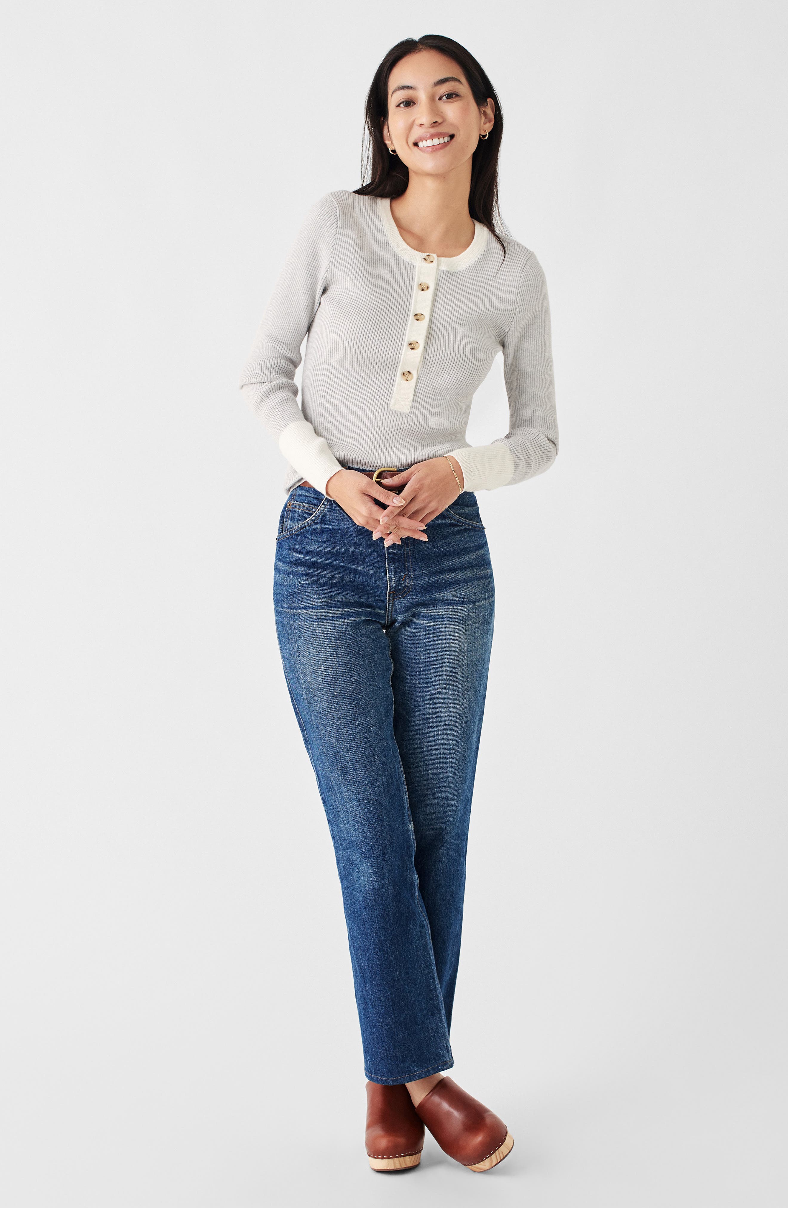Faherty Mikki Organic Cotton u0026 Cashmere Henley Sweater | Nordstrom