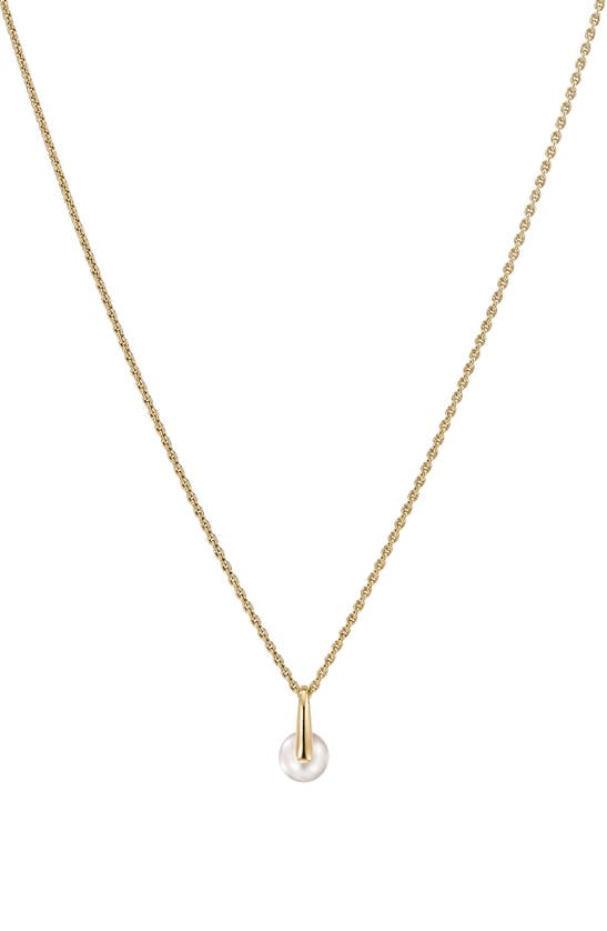 Shop Cast The Daring Pearl Pendant Necklace In Gold
