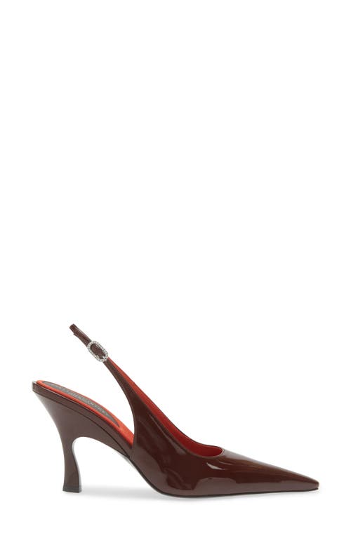 Shop Stella Mccartney Elsa Pointed Toe Slingback Pump In Bordeaux