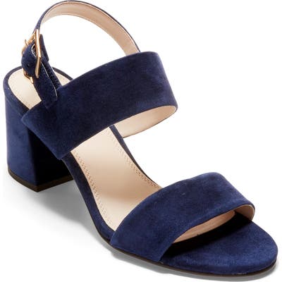 Cole Haan Avani Block Heel Sandal B - Blue