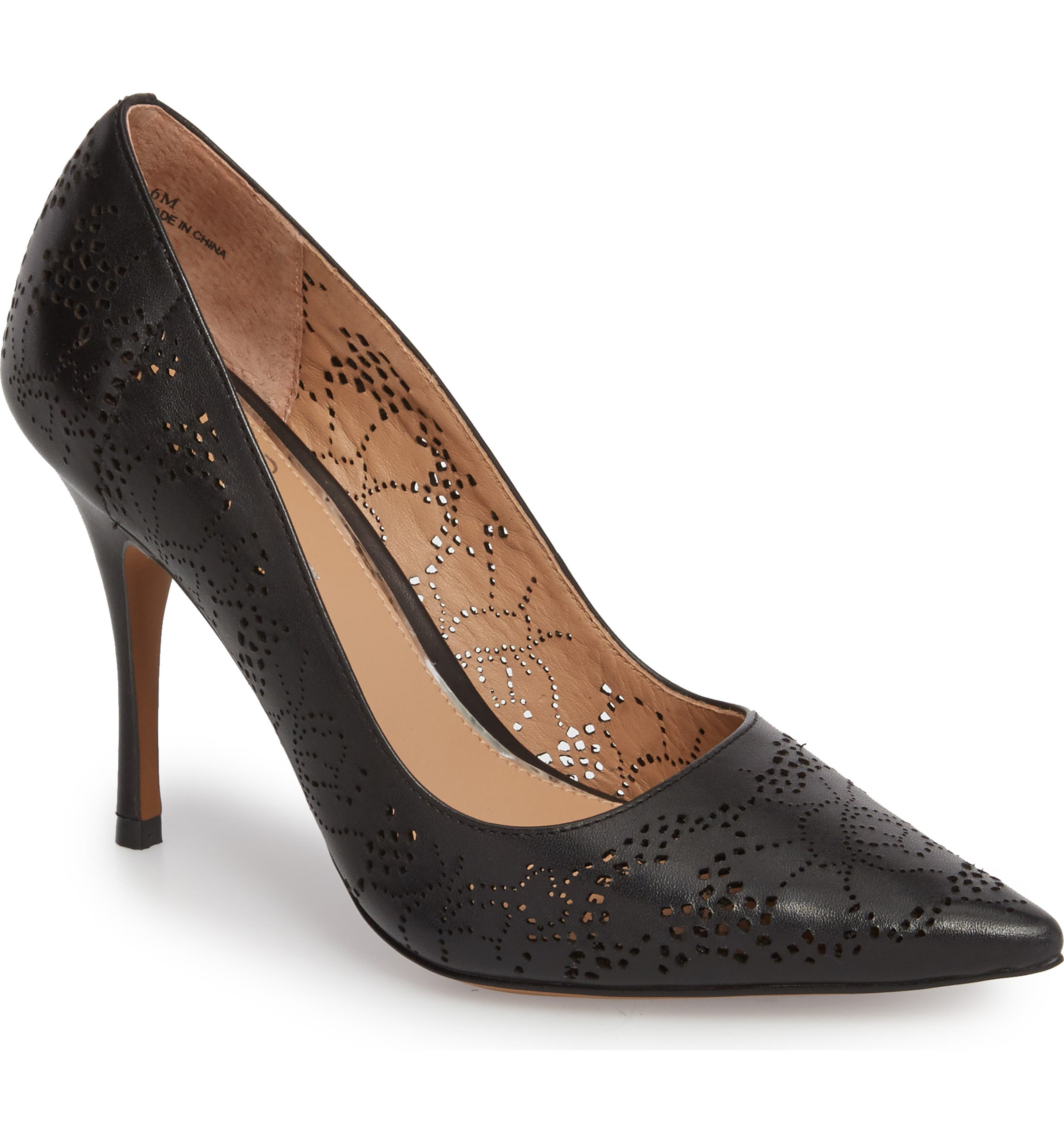 Linea Paolo Piper Perforated Pointy Toe Pump (Women) | Nordstrom
