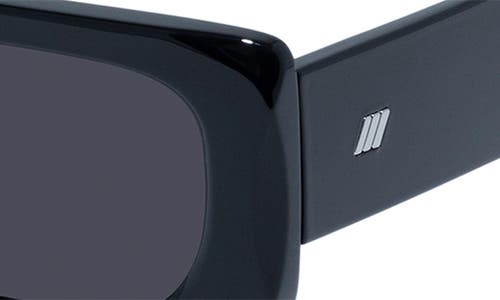 Shop Le Specs Rippled Rebel 53mm Rectangular Sunglasses In Black