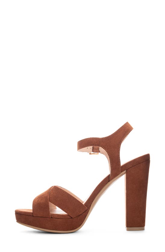 Chinese Laundry Always Ankle Strap Block Heel Platform Sandal In Brown