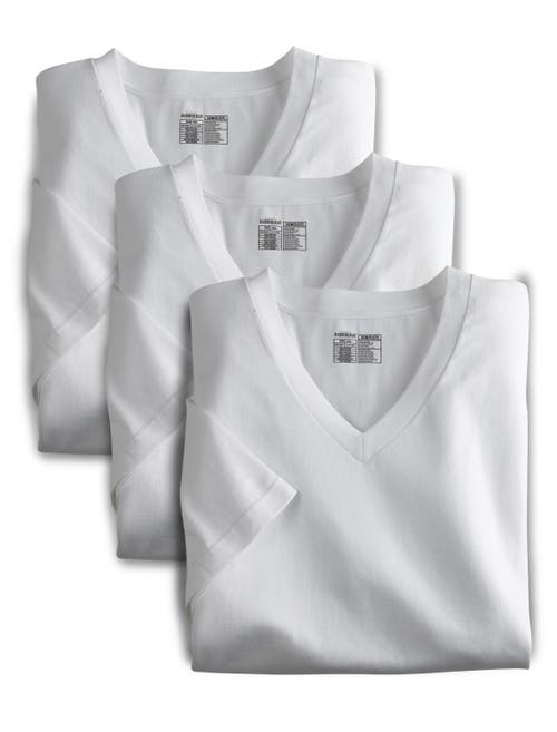 Harbor Bay 3-pk V-neck T-shirts In White