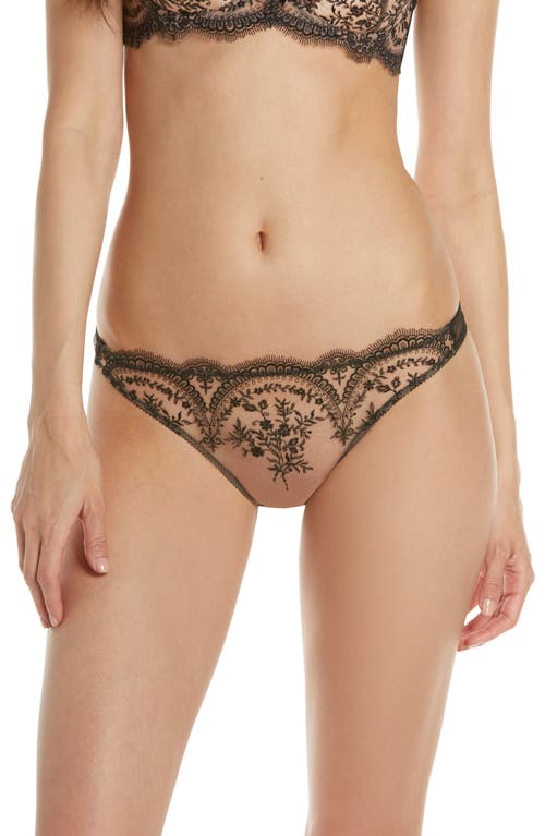 Dita Von Teese Severine Thong In Blush/black