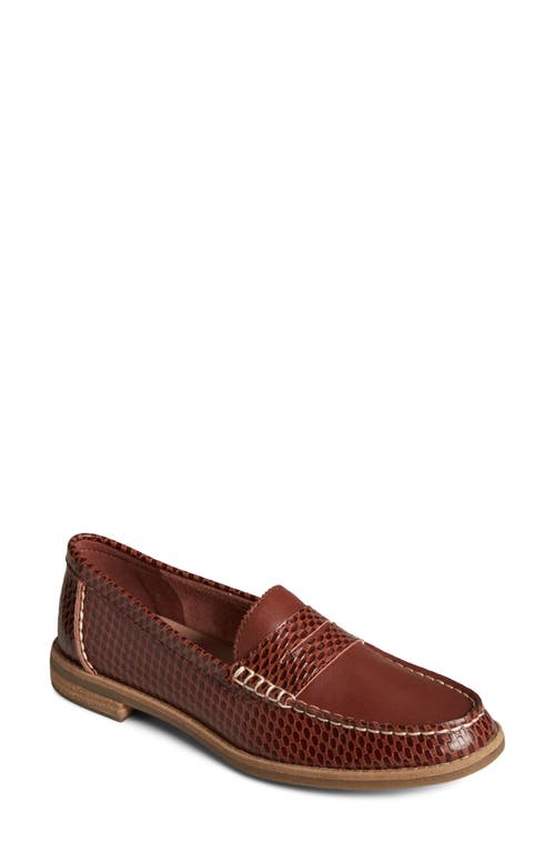 SPERRY TOP-SIDER® Seaport Embossed Penny Loafer in Brown 