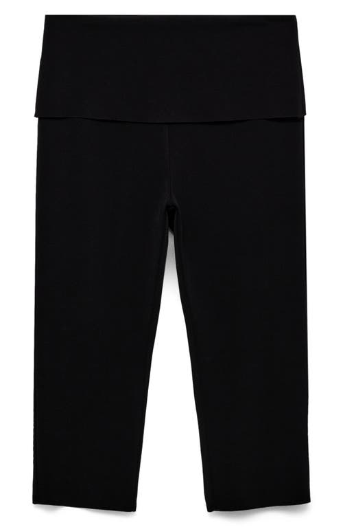 Shop Mango Tiberio Capri Leggings In Black