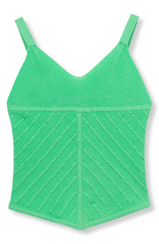Shop Habitual Kids' Handkerchief Hem Sweater Camisole In Green