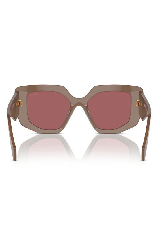 Prada Womens Brown Pr 14zs Irregular-frame Acetate Sunglasses In Dark Violet