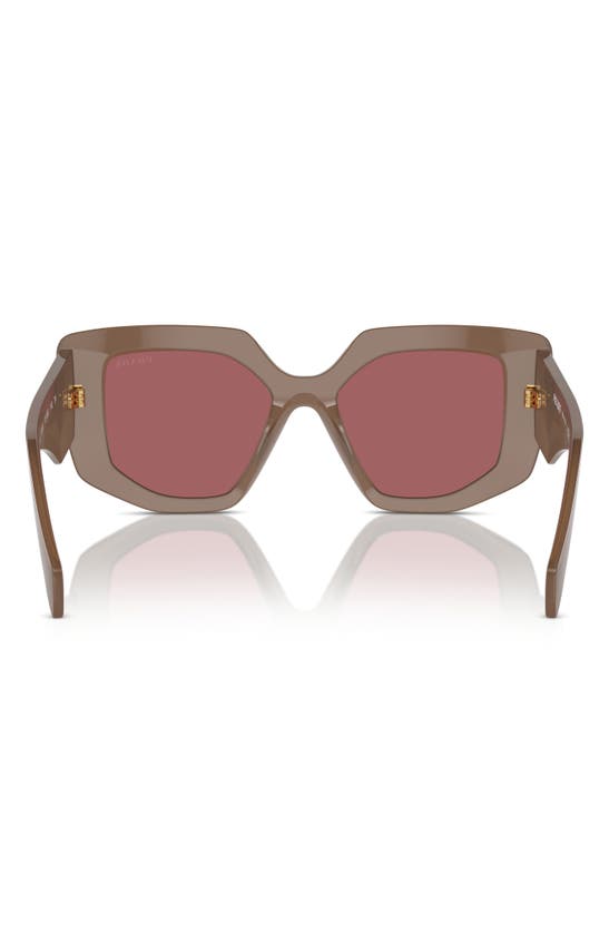 Shop Prada 50mm Geometric Sunglasses In Dark Violet