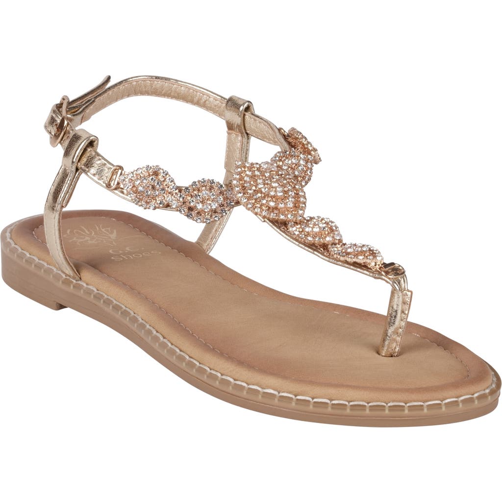 Good Choice New York Cali Ankle Strap Sandal In Gold