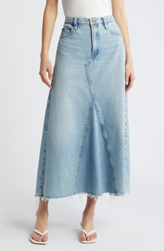 Shop Frame The Dorothy Denim A-line Skirt In August