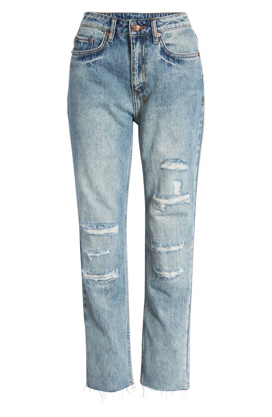 Shop Ksubi Nine-o Trashed Lifetime Raw Hem Slim Fit Jeans In Denim