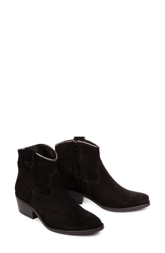 Penelope Chilvers Cassidy Suede Cowboy Boot In Black