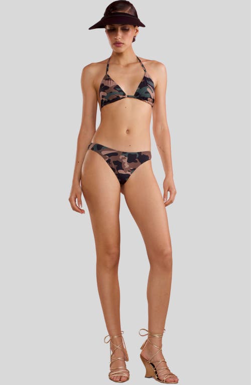 Cynthia Rowley Baia Bikini Bottoms In Green Camo