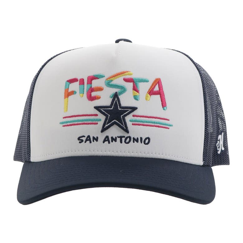 Shop Hooey White/navy Dallas Cowboys Nfl Fiesta Adjustable Trucker Hat