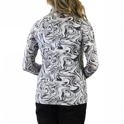 Uv Skinz Quarter Zip Vented Sun Shirt In Liquid Marble