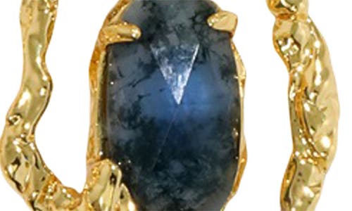 Shop Alexis Bittar Brut Blue Moss Agate & Crystal Drop Earrings In Blue Stones