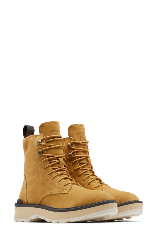 SOREL Hi-Line Lace-Up Combat Boot in Geo Yellow/Jet at Nordstrom, Size 7.5