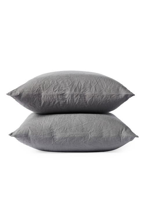 Coyuchi Relaxed Set of 2 Organic Linen Pillowcases in Slate at Nordstrom