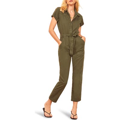 Reformation Kenny Boiler Jumpsuit, Green