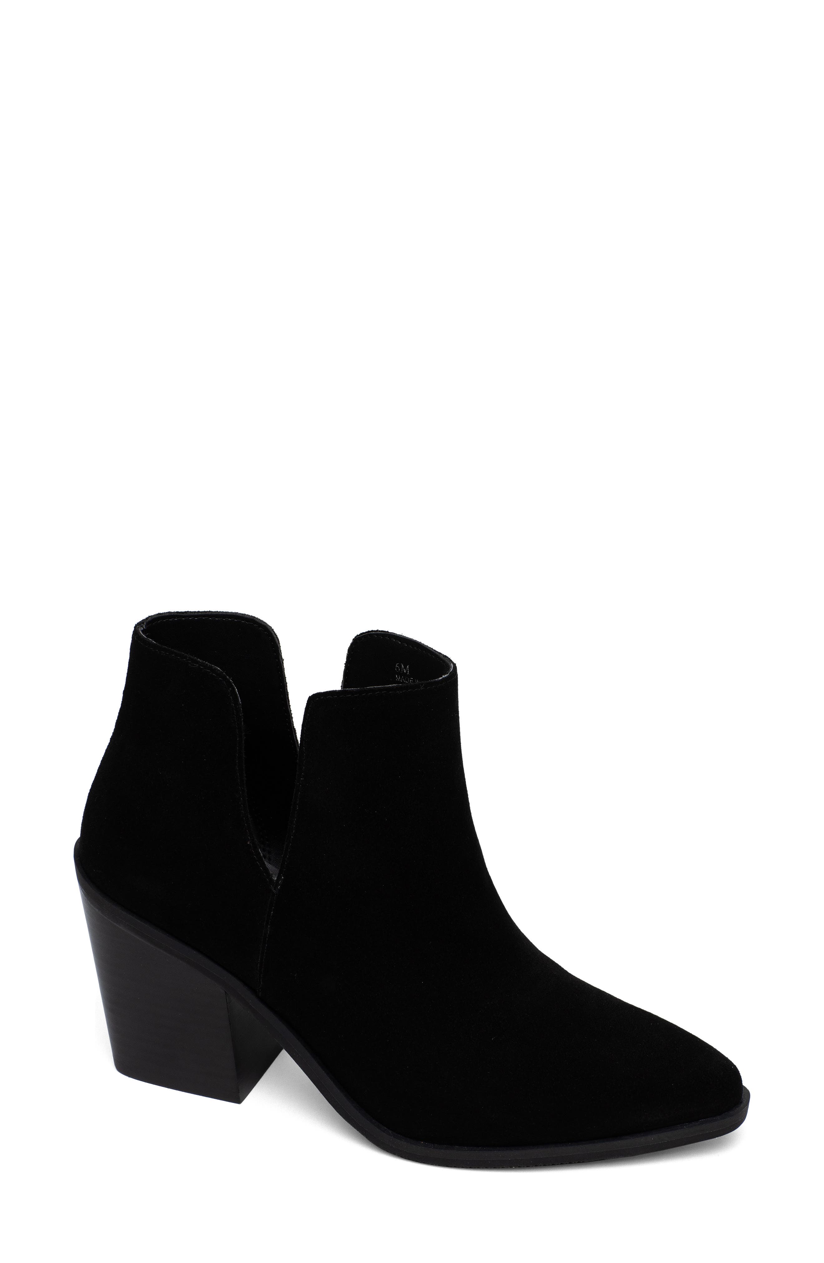 womens black boots suede