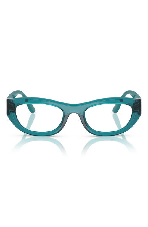 Vogue 49mm Oval Optical Glasses In Blue