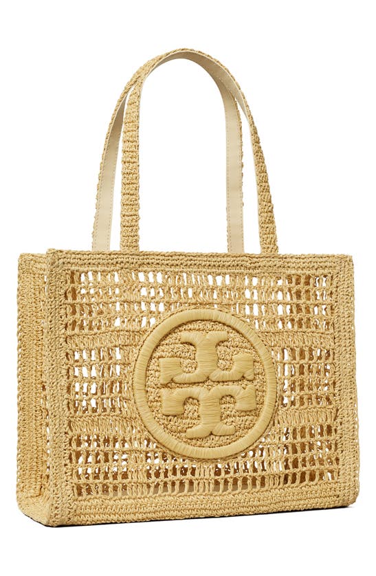 Shop Tory Burch Ella Small Hand Crochet Tote In Natural