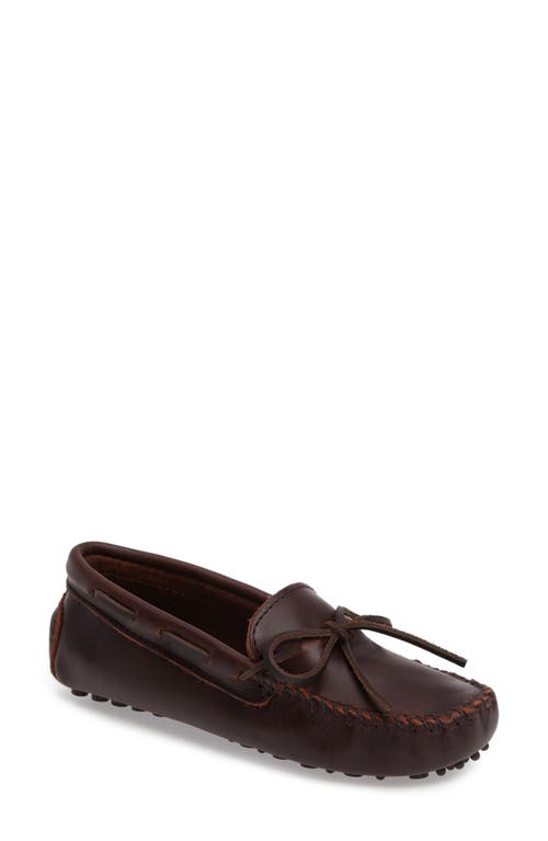 Minnetonka Driving Shoe Dark Brown Lariat at Nordstrom,