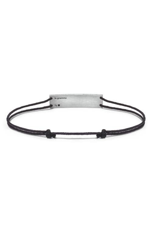 Shop Le Gramme Godron Slider Bracelet In Black