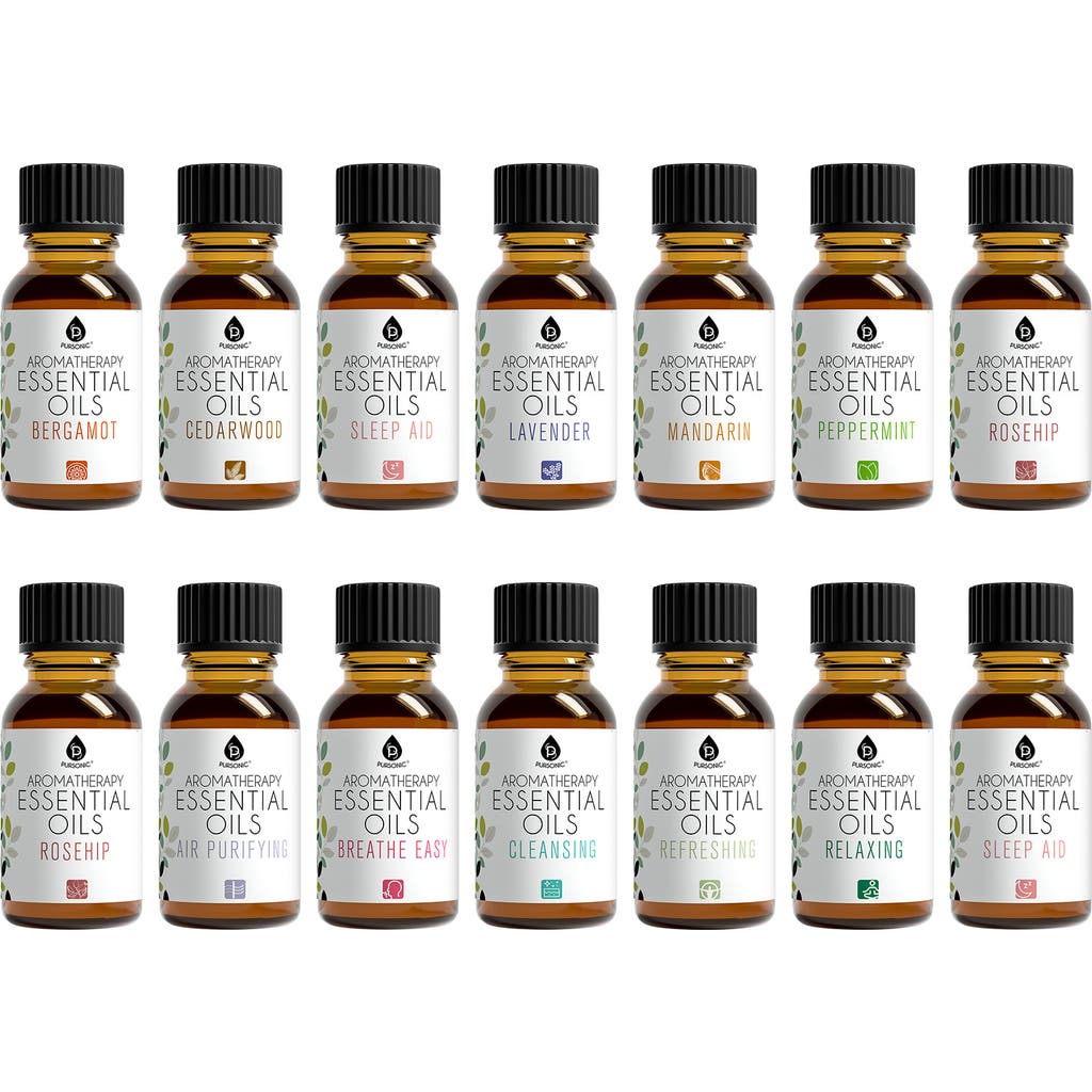 Pursonic Aromatherapy Essential Oils 14-pack Gift Set In Muticolor