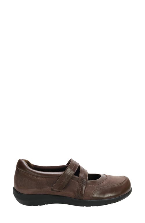 David Tate Wide Width Geena Mary Jane Slipon In Brown Combo