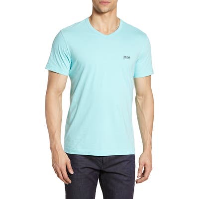 Boss Teevn Regular Fit V-Neck T-Shirt, Green