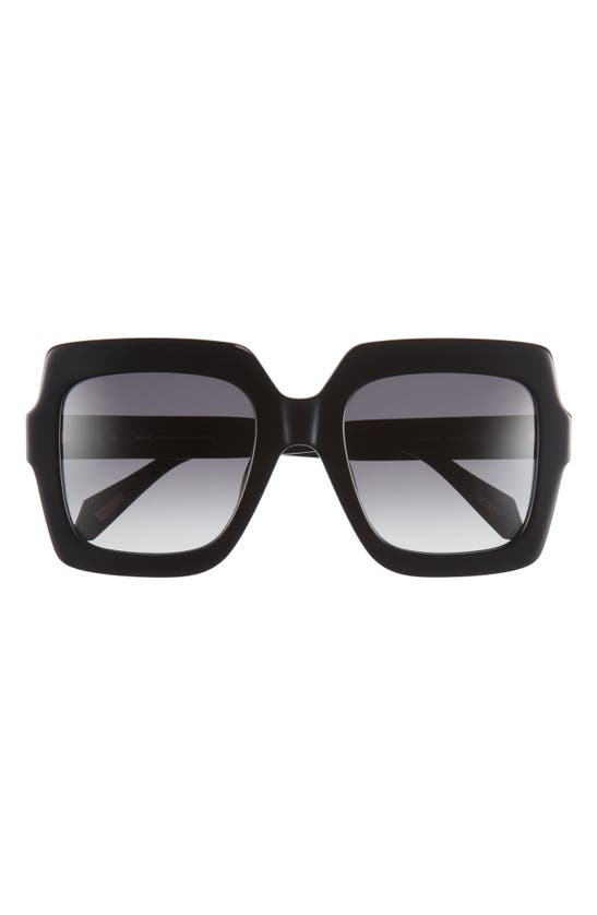 Shop Just Cavalli 53mm Oversize Square Sunglasses In Black Black Smoke