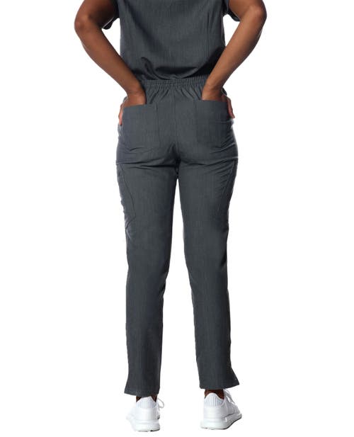 Members Only Reus Open Bottom Scrub Pants In Graphite