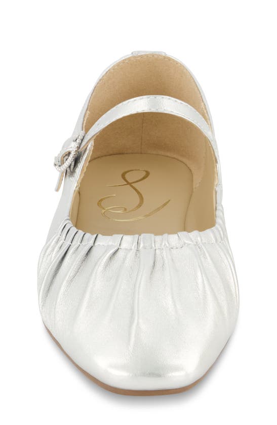 Shop Sam Edelman Kids' Maeve Micah Mary Jane Flat In Silver